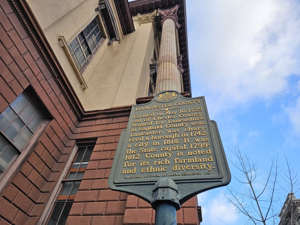 Lancaster County Courthouse in Lancaster City, PA